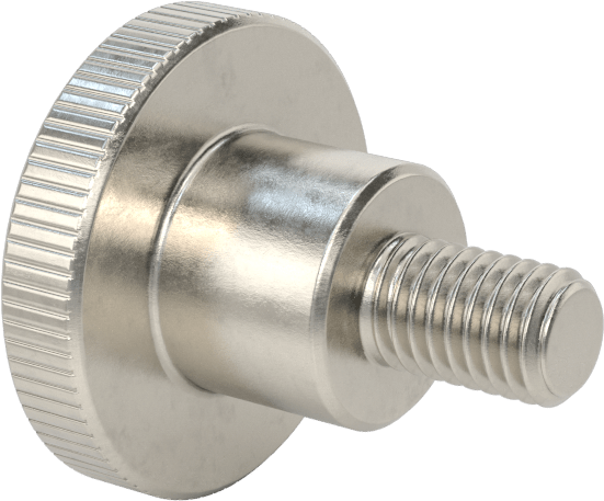 Paslanmaz Çelik Yükseltilmiş Tırtıllı Başlı Parmak Vidası, M8 x 1,25 mm Diş Boyutu, 12 mm Uzunluk