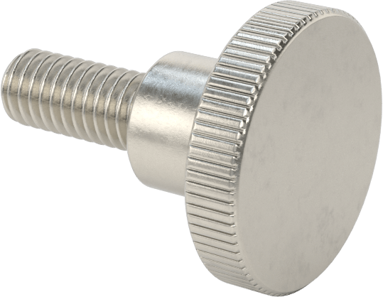 Paslanmaz Çelik Yükseltilmiş Tırtıllı Başlı Parmak Vidası, M3,5 x 0,6 mm Diş Boyutu, 8 mm Uzunluk