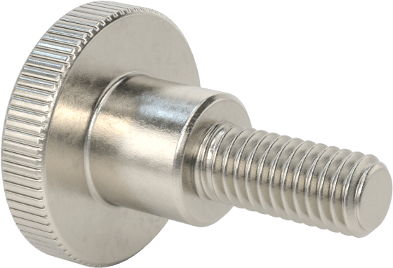 Paslanmaz Çelik Yükseltilmiş Tırtıllı Başlı Parmak Vidası, M3,5 x 0,6 mm Diş Boyutu, 8 mm Uzunluk