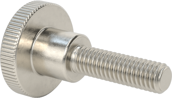 Paslanmaz Çelik Yükseltilmiş Tırtıllı Başlı Parmak Vidası, M3,5 x 0,6 mm Diş Boyutu, 12 mm Uzunluk
