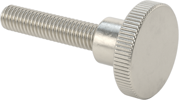 Paslanmaz Çelik Yükseltilmiş Tırtıllı Başlı Parmak Vidası, M3,5 x 0,6 mm Diş Boyutu, 16 mm Uzunluk