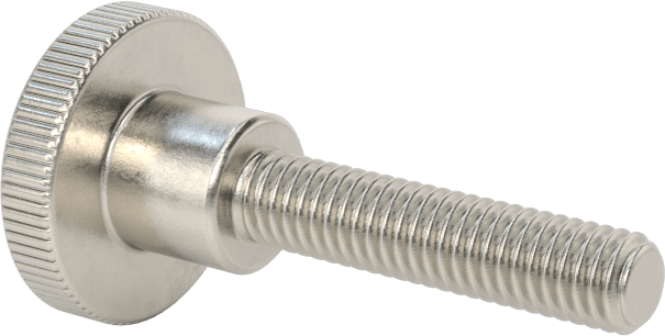 Paslanmaz Çelik Yükseltilmiş Tırtıllı Başlı Parmak Vidası, M3,5 x 0,6 mm Diş Boyutu, 16 mm Uzunluk