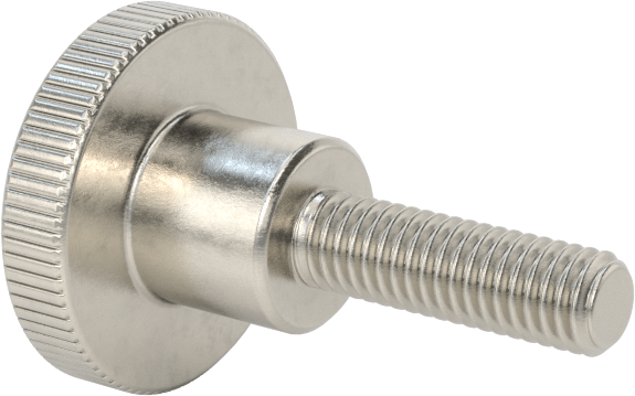 Paslanmaz Çelik Yükseltilmiş Tırtıllı Başlı Parmak Vidası, M3 x 0,50 mm Dişli Boyutu, 10 mm Uzunluk