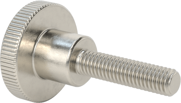 Paslanmaz Çelik Yükseltilmiş Tırtıllı Başlı Parmak Vidası, M3 x 0,50 mm Dişli Boyutu, 12 mm Uzunluk