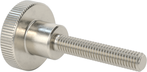 Paslanmaz Çelik Yükseltilmiş Tırtıllı Başlı Parmak Vidası, M3 x 0,50 mm Dişli Boyutu, 16 mm Uzunluk