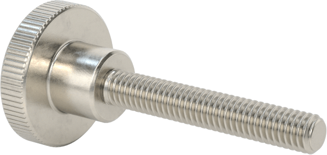 Paslanmaz Çelik Yükseltilmiş Tırtıllı Başlı Parmak Vidası, M4 x 0,70 mm Diş Boyutu, 25 mm Uzunluk