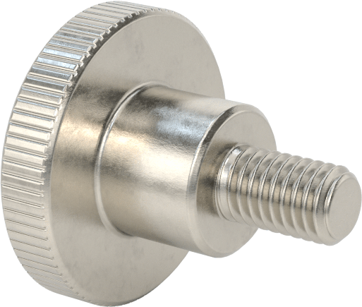 Paslanmaz Çelik Yükseltilmiş Tırtıllı Başlı Parmak Vidası, M5 x 0,80 mm Diş Boyutu, 8 mm Uzunluk