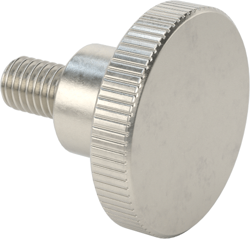 Paslanmaz Çelik Yükseltilmiş Tırtıllı Başlı Parmak Vidası, M5 x 0,80 mm Diş Boyutu, 8 mm Uzunluk