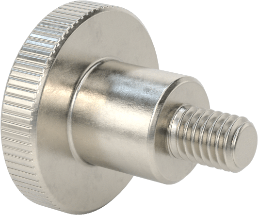 Paslanmaz Çelik Yükseltilmiş Tırtıllı Başlı Parmak Vidası, M6 x 1 mm Diş Boyutu, 8 mm Uzunluk
