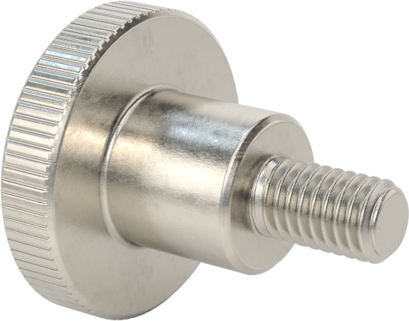 Paslanmaz Çelik Yükseltilmiş Tırtıllı Başlı Parmak Vidası, M6 x 1 mm Diş Boyutu, 10 mm Uzunluk
