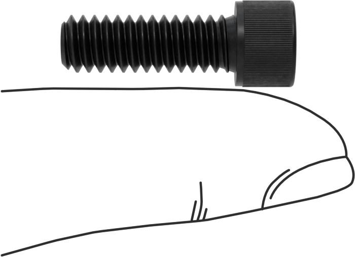 Sınıf B7 Yüksek Sıcaklık Alaşımlı Çelik Soket Başlı Vidalar, 1/4"-20 Diş Boyutu, 3/4" Uzunluk