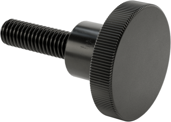Çelik Yükseltilmiş Tırtıllı Başlı Parmak Vidası, M3 x 0,5 mm Diş Boyutu, 10 mm Uzunluk