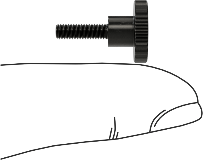 Çelik Yükseltilmiş Tırtıllı Başlı Parmak Vidası, M3 x 0,5 mm Diş Boyutu, 10 mm Uzunluk