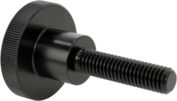 Çelik Yükseltilmiş Tırtıllı Başlı Parmak Vidası, M3 x 0,5 mm Diş Boyutu, 12 mm Uzunluk