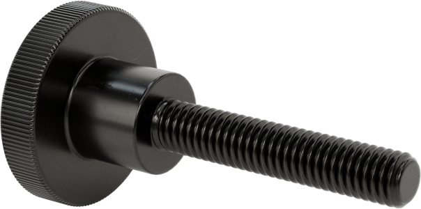 Çelik Yükseltilmiş Tırtıllı Başlı Parmak Vidası, M3 x 0,5 mm Diş Boyutu, 16 mm Uzunluk