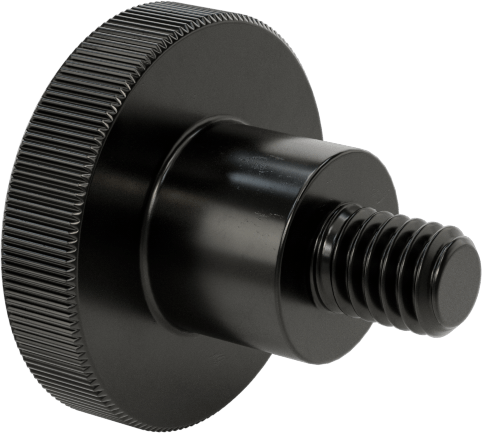 Çelik Yükseltilmiş Tırtıllı Başlı Parmak Vidası, M4 x 0,7 mm Diş Boyutu, 5 mm Uzunluk