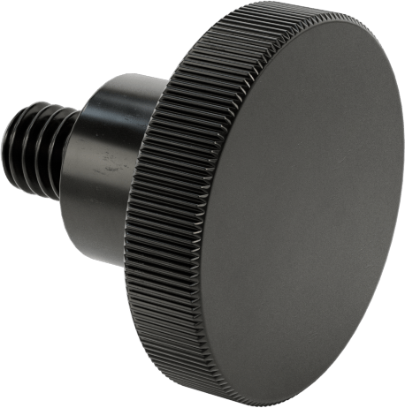 Çelik Yükseltilmiş Tırtıllı Başlı Parmak Vidası, M4 x 0,7 mm Diş Boyutu, 5 mm Uzunluk