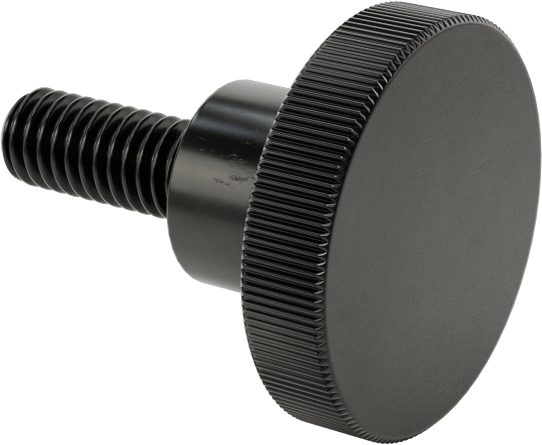 Çelik Yükseltilmiş Tırtıllı Başlı Parmak Vidası, M4 x 0,7 mm Diş Boyutu, 10 mm Uzunluk