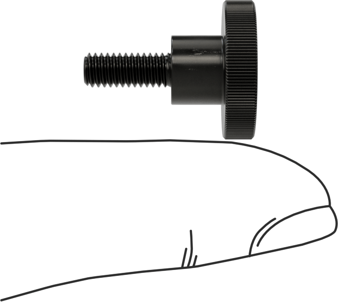 Çelik Yükseltilmiş Tırtıllı Başlı Parmak Vidası, M4 x 0,7 mm Diş Boyutu, 10 mm Uzunluk
