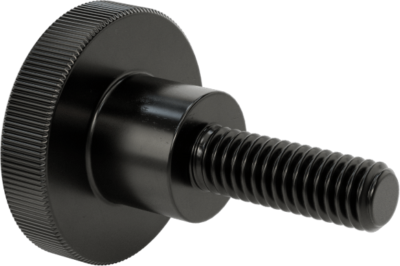 Çelik Yükseltilmiş Tırtıllı Başlı Parmak Vidası, M4 x 0,7 mm Diş Boyutu, 12 mm Uzunluk