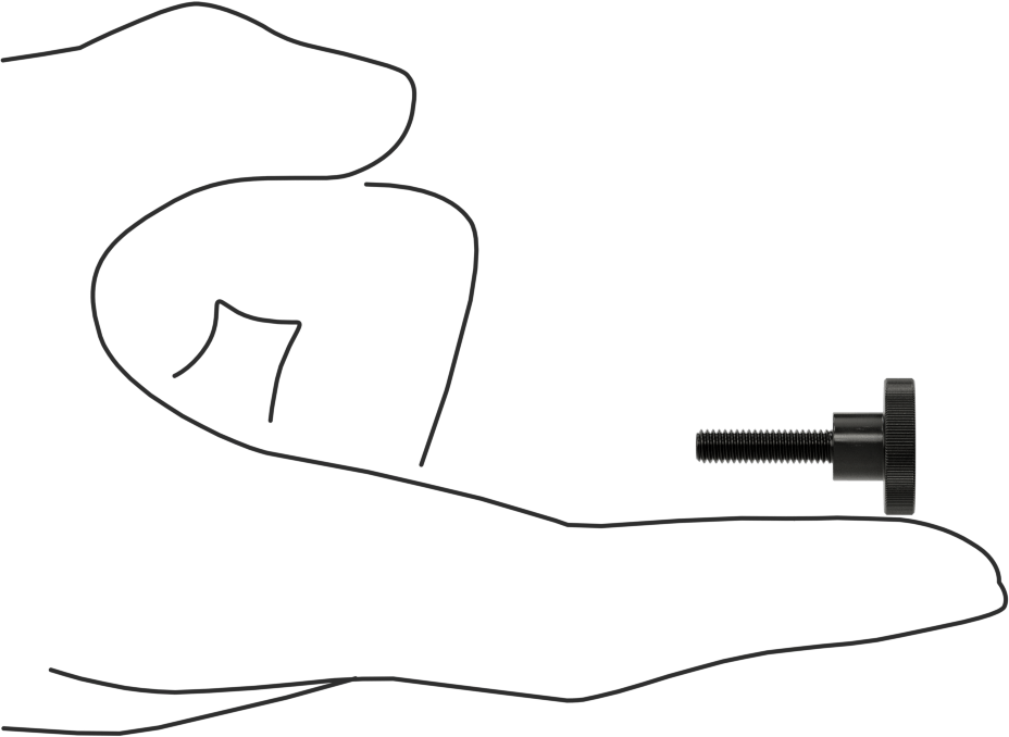 Çelik Yükseltilmiş Tırtıllı Başlı Parmak Vidası, M4 x 0,7 mm Diş Boyutu, 16 mm Uzunluk