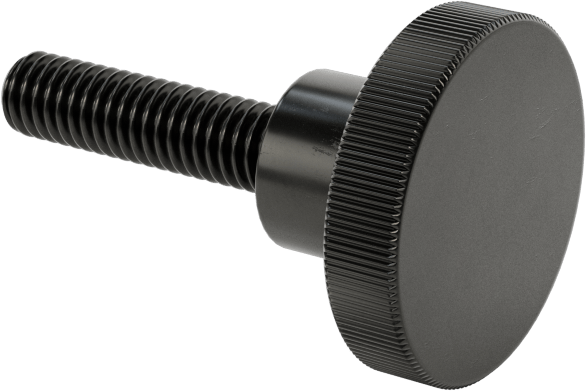 Çelik Yükseltilmiş Tırtıllı Başlı Parmak Vidası, M4 x 0,7 mm Diş Boyutu, 16 mm Uzunluk