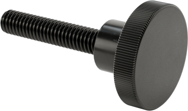 Çelik Yükseltilmiş Tırtıllı Başlı Parmak Vidası, M4 x 0,7 mm Diş Boyutu, 20 mm Uzunluk