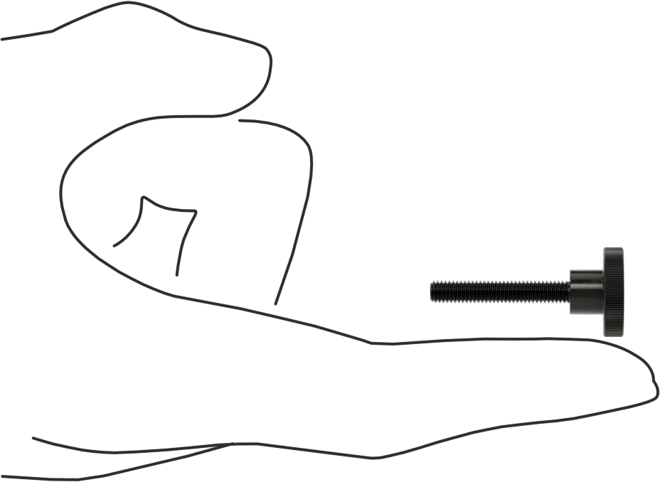 Çelik Yükseltilmiş Tırtıllı Başlı Parmak Vidası, M4 x 0,7 mm Diş Boyutu, 25 mm Uzunluk