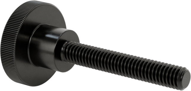 Çelik Yükseltilmiş Tırtıllı Başlı Parmak Vidası, M4 x 0,7 mm Diş Boyutu, 25 mm Uzunluk