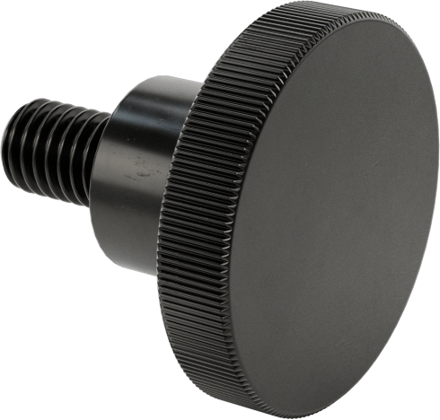 Çelik Yükseltilmiş Tırtıllı Başlı Parmak Vidası, M5 x 0,8 mm Diş Boyutu, 8 mm Uzunluk