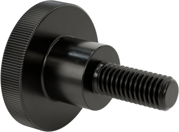 Çelik Yükseltilmiş Tırtıllı Başlı Parmak Vidası, M5 x 0,8 mm Diş Boyutu, 12 mm Uzunluk