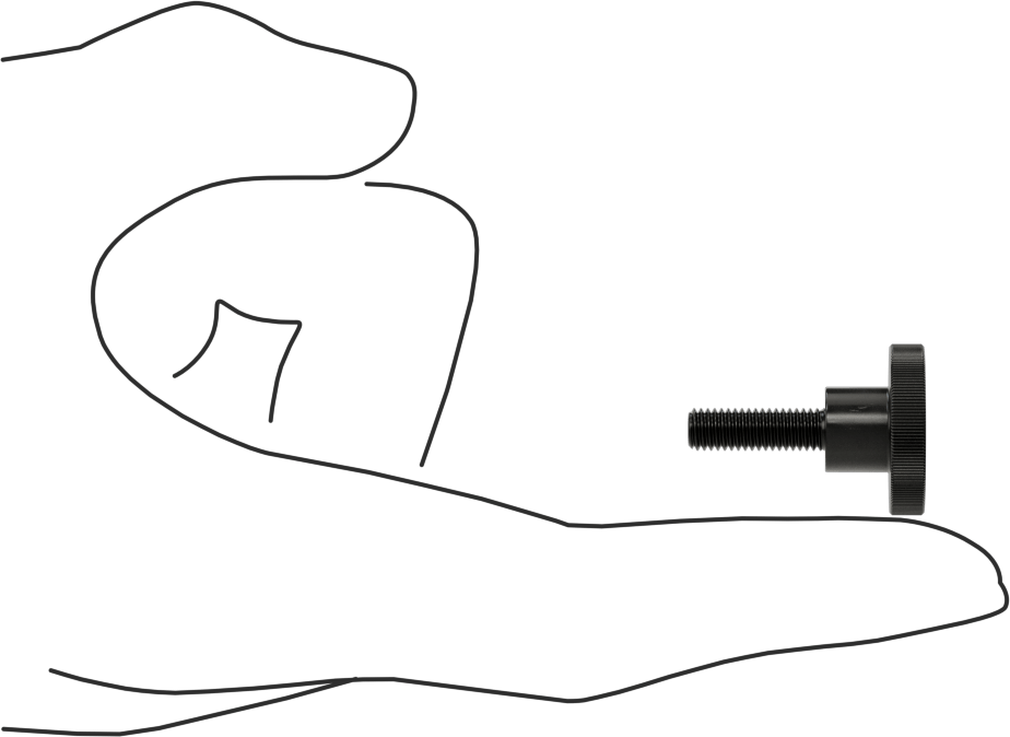 Çelik Yükseltilmiş Tırtıllı Başlı Parmak Vidası, M5 x 0,8 mm Diş Boyutu, 16 mm Uzunluk