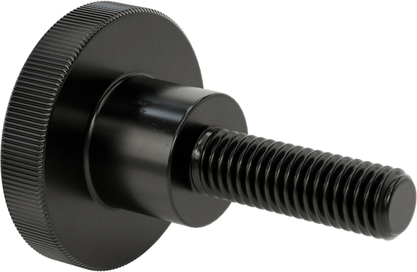 Çelik Yükseltilmiş Tırtıllı Başlı Parmak Vidası, M5 x 0,8 mm Diş Boyutu, 16 mm Uzunluk