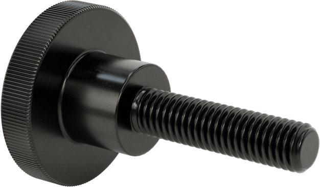 Çelik Yükseltilmiş Tırtıllı Başlı Parmak Vidası, M5 x 0,8 mm Diş Boyutu, 20 mm Uzunluk