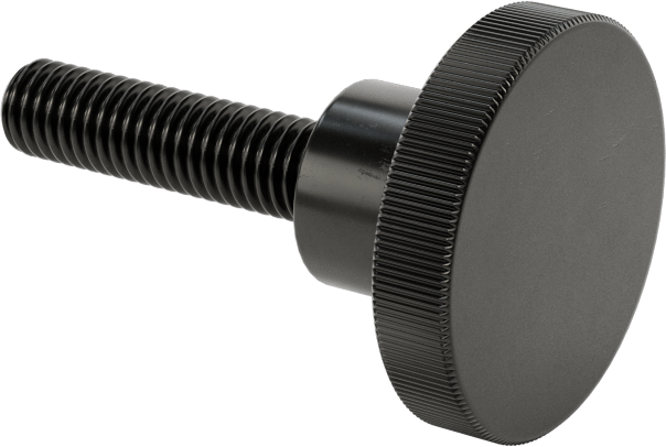 Çelik Yükseltilmiş Tırtıllı Başlı Parmak Vidası, M5 x 0,8 mm Diş Boyutu, 20 mm Uzunluk