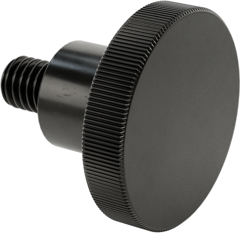 Çelik Yükseltilmiş Tırtıllı Başlı Parmak Vidası, M6 x 1 mm Diş Boyutu, 8 mm Uzunluk