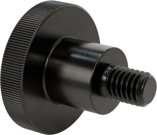 Çelik Yükseltilmiş Tırtıllı Başlı Parmak Vidası, M6 x 1 mm Diş Boyutu, 8 mm Uzunluk