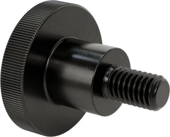 Çelik Yükseltilmiş Tırtıllı Başlı Parmak Vidası, M6 x 1 mm Diş Boyutu, 10 mm Uzunluk