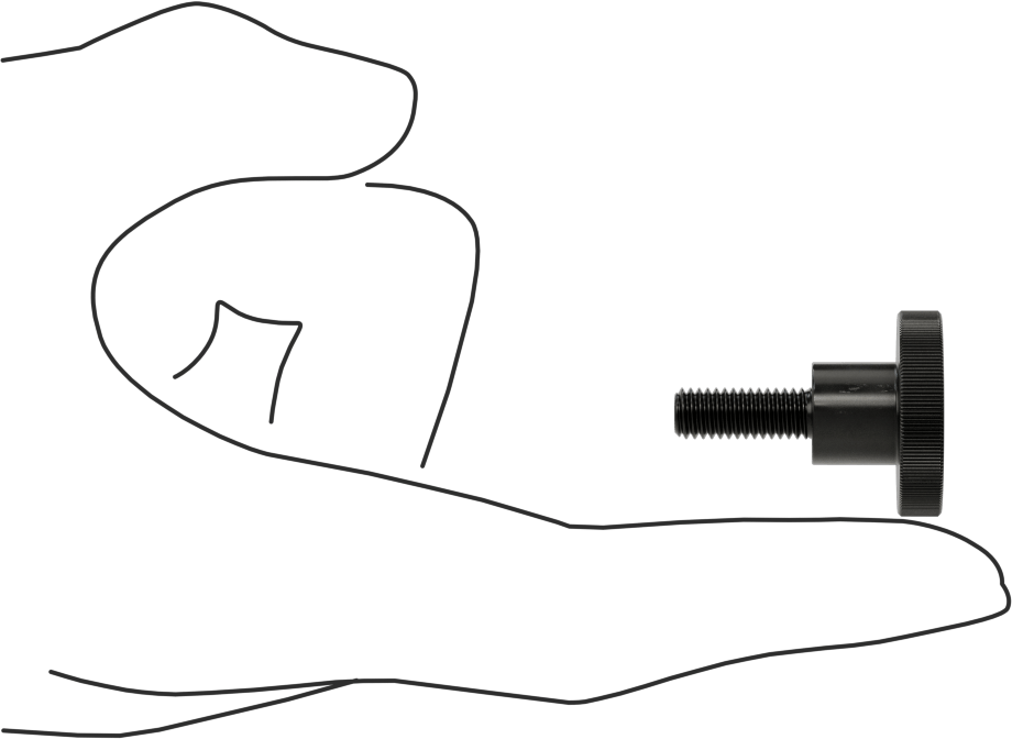 Çelik Yükseltilmiş Tırtıllı Başlı Parmak Vidası, M6 x 1 mm Diş Boyutu, 16 mm Uzunluk