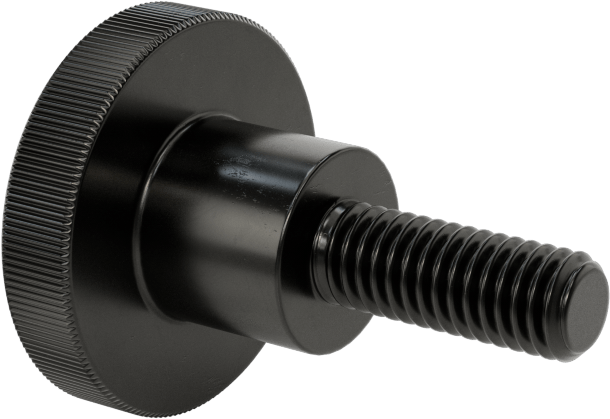 Çelik Yükseltilmiş Tırtıllı Başlı Parmak Vidası, M6 x 1 mm Diş Boyutu, 16 mm Uzunluk