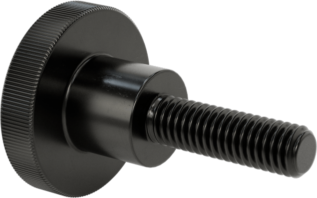 Çelik Yükseltilmiş Tırtıllı Başlı Parmak Vidası, M6 x 1 mm Diş Boyutu, 20 mm Uzunluk