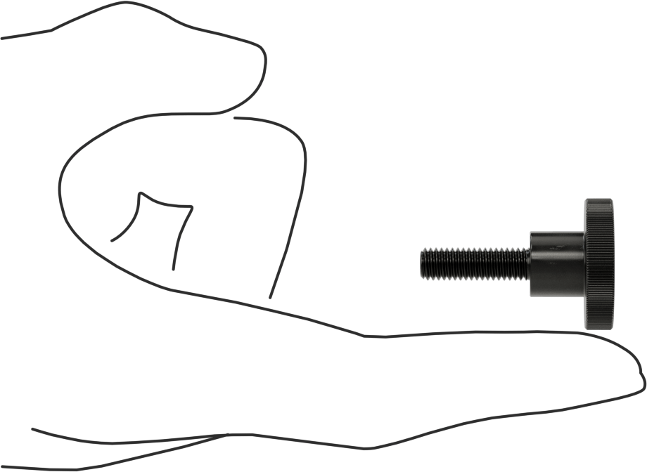 Çelik Yükseltilmiş Tırtıllı Başlı Parmak Vidası, M6 x 1 mm Diş Boyutu, 20 mm Uzunluk