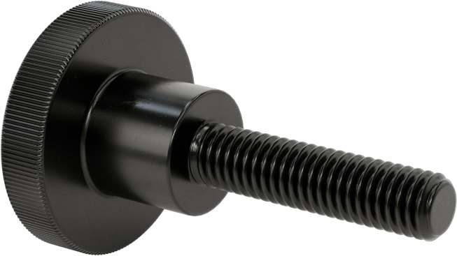 Çelik Yükseltilmiş Tırtıllı Başlı Parmak Vidası, M6 x 1 mm Diş Boyutu, 25 mm Uzunluk