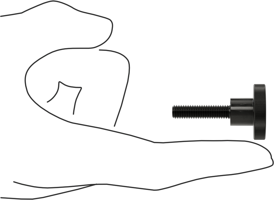 Çelik Yükseltilmiş Tırtıllı Başlı Parmak Vidası, M6 x 1 mm Diş Boyutu, 25 mm Uzunluk