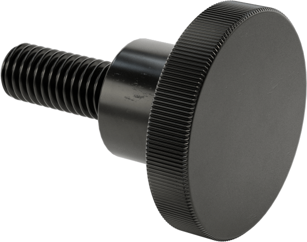 Çelik Yükseltilmiş Tırtıllı Başlı Parmak Vidası, M8 x 1,25 mm Diş Boyutu, 20 mm Uzunluk