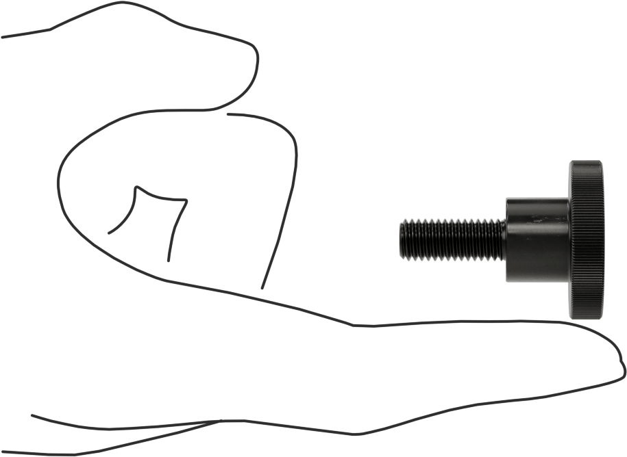 Çelik Yükseltilmiş Tırtıllı Başlı Parmak Vidası, M8 x 1,25 mm Diş Boyutu, 20 mm Uzunluk