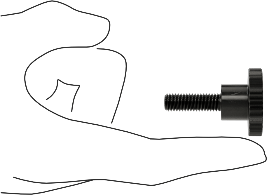 Çelik Yükseltilmiş Tırtıllı Başlı Parmak Vidası, M8 x 1,25 mm Diş Boyutu, 25 mm Uzunluk