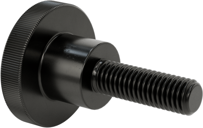 Çelik Yükseltilmiş Tırtıllı Başlı Parmak Vidası, M8 x 1,25 mm Diş Boyutu, 25 mm Uzunluk