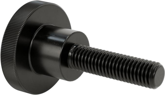 Çelik Yükseltilmiş Tırtıllı Başlı Parmak Vidası, M8 x 1,25 mm Diş Boyutu, 30 mm Uzunluk