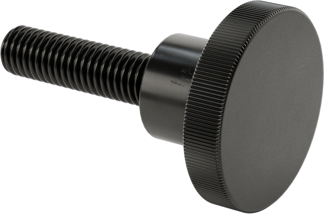 Çelik Yükseltilmiş Tırtıllı Başlı Parmak Vidası, M8 x 1,25 mm Diş Boyutu, 30 mm Uzunluk